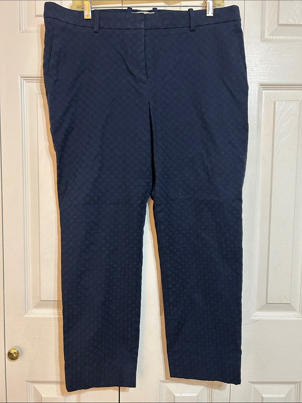 GAP Slim Cropped Navy Quilted Pants